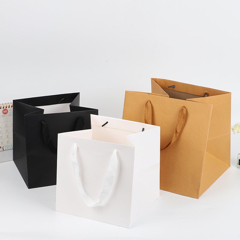 Tiktok-Style Square Tote Bag Birthday Cake Gift Packaging Bag High-End Gift Bouquet Bag For Girlfriend - Image 2